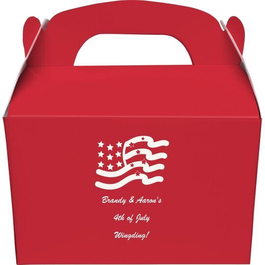 American Flag Gable Favor Boxes